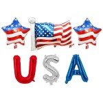 4th of July Decorations Red White and Blue Balloons Patriotic USA Party Decor USA American Flag Balloons
