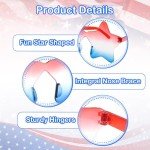 4th of July Star Glasses 12 Pairs Fourth of July Party Favors Red Blue White American Flag Sunglasses for Kids Women Independence Day Gifts Patriotic Sunglasses for Pool Party in USA Decorations