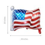 4th of July Decorations Red White and Blue Balloons Patriotic USA Party Decor USA American Flag Balloons