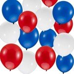 100Pcs Red White and Blue Balloons - MAQIHAN 4th of July Decorations Independence Day Patriotic Anniversary Globos Para Decoracion De Fiestas Balloons for Birthday Party Ballons Decoration