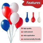 100Pcs Red White and Blue Balloons - MAQIHAN 4th of July Decorations Independence Day Patriotic Anniversary Globos Para Decoracion De Fiestas Balloons for Birthday Party Ballons Decoration