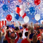 100Pcs Red White and Blue Balloons - MAQIHAN 4th of July Decorations Independence Day Patriotic Anniversary Globos Para Decoracion De Fiestas Balloons for Birthday Party Ballons Decoration