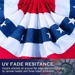 American Flag Bunting Patriotic Pleated Fan Flag USA Flags with Brass Grommets and Zip Ties for 4th of July Memorial Day Decoration Outdoor (4, 1.5x3 Feet)