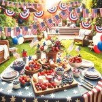 VitalCozy 60 American Flags in 2 Styles - 65 Ft String Pennant Banner for Patriotic Decorations - 4th of July Independence Day USA Veterans Day