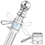 DUPKEV Flag Pole for Outside House, T304 Stainless Steel Flag Poles for Porch, Wall, Decorative, 6FT Outdoor Flag Pole, 1 Inch Flagpole for 3x5 flag(Silver, without Bracket & Flag)