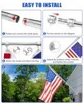 DUPKEV Flag Pole for Outside House, T304 Stainless Steel Flag Poles for Porch, Wall, Decorative, 6FT Outdoor Flag Pole, 1 Inch Flagpole for 3x5 flag(Silver, without Bracket & Flag)