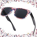 XINB LOOK 3-Pairs Kids Sunglasses, 4th of July Accessories American Flag Party Favor, Toddler Sunglasses Boys and Girls