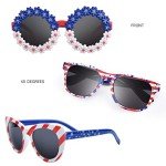 XINB LOOK 3-Pairs Kids Sunglasses, 4th of July Accessories American Flag Party Favor, Toddler Sunglasses Boys and Girls