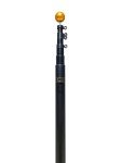 Service First Black Heavy Duty 25FT Telescoping Freedom Edition Residential Flagpole Kit - Anti Tangle Swivel Ring Design - Stainless Steel Clips - 100MPH Wind Tested