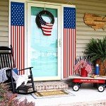 Jesiramoo Memorial Day 4th of July Decorations, 71x13 Inch Hanging American Flag Door Banner, July Fourth Front Porch Decor for Home School Office Yard Patio Garage, Patriotic Decor Outdoor Indoor
