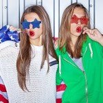 Pibupibu 8 Pack Blue Red Star Sunglasses, 4th of July Decorations Patriotic Decorations Party Accessories, Independence Day USA Flag Classic Patriot Gifts