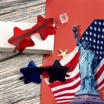 Pibupibu 8 Pack Blue Red Star Sunglasses, 4th of July Decorations Patriotic Decorations Party Accessories, Independence Day USA Flag Classic Patriot Gifts