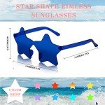 Pibupibu 8 Pack Blue Red Star Sunglasses, 4th of July Decorations Patriotic Decorations Party Accessories, Independence Day USA Flag Classic Patriot Gifts