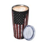Waldeal USA Flag Patriotic Travel Mug Gift, 20 oz Tumbler, Travel Coffee Mug, Stainless Steel Cup with Lid, Double Wall Vacuum Insulated Travel Mug Gifts for Men Women