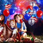 24 Pcs Paris Sports Party Decorations - Star American Flag Red White Blue Balloons, Eagle Foil Balloon - 4th of July Patriotic Decorations for Independence Day, Labor Day