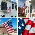 Flag Pole for Outside House – 6FT Aluminum Flagpole Kit with Wall Mount Bracket – Heavy Duty Flag Pole Holder for Residential or Commercial Outdoor Use – Fits 3x5 American Flags