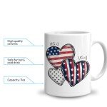 Hyturtle Personalized Gnome Mug Gifts For Gnome Lovers - 4th of July Mug - Patriotic Gnomies Cup - American Flag Cup - Red White Blue USA Custom Name 11oz White Ceramic Coffee Tea Mug