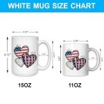 Hyturtle Personalized Gnome Mug Gifts For Gnome Lovers - 4th of July Mug - Patriotic Gnomies Cup - American Flag Cup - Red White Blue USA Custom Name 11oz White Ceramic Coffee Tea Mug