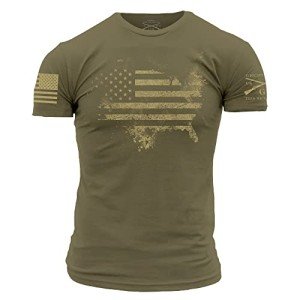 Men's Military Green American Acid Tee by Grunt Style