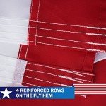 TOPFLAGS American Flags for Outside 4x6 US Flag Heavy Outdoor USA Embroidered Stars Sewn Stripes with Brass Grommets Vibrant Banner