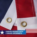TOPFLAGS American Flags for Outside 4x6 US Flag Heavy Outdoor USA Embroidered Stars Sewn Stripes with Brass Grommets Vibrant Banner