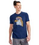 Tipsy Elves 4th of July Shirts for Men Funny American Flag Short Sleeve T-Shirts USA Mens Patriotic Graphic Tees - Novelty Memorial Day Outfit - Blue Epic Eagle Tee Size Large
