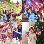 Small American Flags on Stick,65 American Flags Hand Held Mini US Flags for American Independence Day,Memorial Day President's Day,Veterans Day (4x6 Inches)