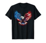 American Flag Bald Eagle Patriotic Eagle 4th of July USA T-Shirt