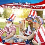 JUSTOTRY 6Pc 4th of July Sunglasses - Star Shape Fourth of July Patriotic Red White and Blue Decorations American Flag Pentagram Glasses for Adult Party Favors in the USA Accessory Gift for Men Women
