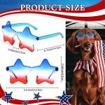 JUSTOTRY 6Pc 4th of July Sunglasses - Star Shape Fourth of July Patriotic Red White and Blue Decorations American Flag Pentagram Glasses for Adult Party Favors in the USA Accessory Gift for Men Women