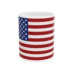 Lightfire Printing Patriotic American Flag Cup Novelty Coffee Mug for Office and Home Indepedance Day, Presidents Day, 4th of July Gifts – 11oz or 15oz (01 - American Flag, 11oz)