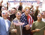 Attmu 20 Pairs 4th of July Accessories Glasses American US Flag Sunglasses, Patriotic Plastic Shutter Glasses Party Favors, Patriotic Decorations Red White and Blue Glasses