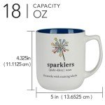 Certified International Patriotic Words 18 oz. Mugs,Set of 4, Multicolor