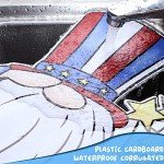 Jetec 8 Pieces 4th of July Yard Sign Independence Outdoor Lawn Decor Patriotic Waterproof Plastic Sign Decorative Holiday Gnomes Yard Sign with 16 Stakes for Holiday Garden Decor