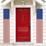 Babycop 4th of July Decorations, Patriotic Decorations, Outdoor Hanging American Flag Banners Weather-Resistant, Pre-Assembled Porch Signs for Independence Day, Memorial Day, Veterans Day - Red White Blue (2 Pcs)