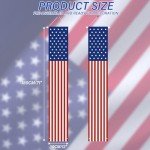 Babycop 4th of July Decorations, Patriotic Decorations, Outdoor Hanging American Flag Banners Weather-Resistant, Pre-Assembled Porch Signs for Independence Day, Memorial Day, Veterans Day - Red White Blue (2 Pcs)