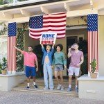 Babycop 4th of July Decorations, Patriotic Decorations, Outdoor Hanging American Flag Banners Weather-Resistant, Pre-Assembled Porch Signs for Independence Day, Memorial Day, Veterans Day - Red White Blue (2 Pcs)