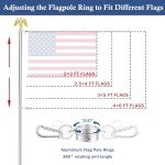 NQ 5 FT Flag Pole for Outside House with Eagle Topper, Stainless Steel Flag Pole with Flag Pole Holder, House Flag Pole Kit for Porch, Outdoor Flag Pole(Silver)