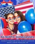 Kanayu 24 Pairs Red White Blue Star Glasses 4th of July Sunglasses Rimless Patriotic Star Shaped Sunglasses for Men Women (Red,White,Blue)