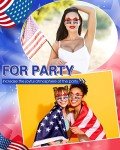Kanayu 24 Pairs Red White Blue Star Glasses 4th of July Sunglasses Rimless Patriotic Star Shaped Sunglasses for Men Women (Red,White,Blue)