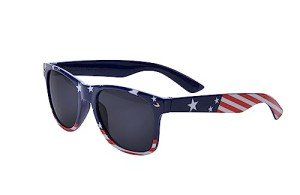 ALVOGIMOR USA Flag Frame Sunglasses, Retro 80's American Classic Eyewear, Patriotic Sunglasses for 4th of July Party Favors