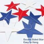 8 Strands Patriotic Star Garland Streamers Banner 4th of July Decorations Red White and Blue Garland Patriotic Decorations Memorial Day Veterans Day Labor Day Decor