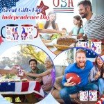 Funnymoom 2 Pack Ceramic Gnome Coffee Mugs with Handles 12 oz Gnome Cups Gifts for Gnome Lovers for for Latte, Hot Tea, Cappuccino, Mocha, Cocoa (Red,Blue,Independence Day)