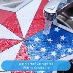 Jetec 4th of July Yard Signs Patriotic Stars Yard Sign Independence Day Outdoor Pathway Decoration with Stakes Waterproof Corrugated Lawn Independence Day Party Supplies, 8 Styles(8 Pieces)