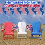 100 Ft. x 18" Stars & Stripes Patriotic USA Plastic Pennant Hanging Banner Decoration, Great for Memorial Day, 4th of July, Veterans Day and any Patriotic Event