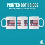One Nation Under God Patriotism Christian Inspirational Motivational Gifts US Flag For Patriotic Novelty Drinkware Coffee Ceramic Mug 11 oz White