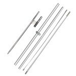 QSUM Swooper Flag Pole Kit, 11ft Windless Swooper Flagpole Fits 8ft Flags with Stainless Aluminum Alloy, Heavy Duty Ground Stake Base, for Outdoor Business Advertising