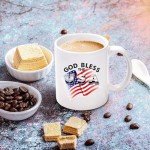 LDSINC God Bless The USA Ceramic Mug - Patriotic American Flag Design - Ideal for Coffee & Tea - Durable Gift for Patriots