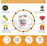 LDSINC God Bless The USA Ceramic Mug - Patriotic American Flag Design - Ideal for Coffee & Tea - Durable Gift for Patriots