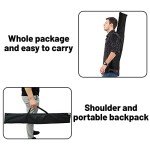 QSUM Swooper Flag Pole Kit, 11ft Windless Swooper Flagpole Fits 8ft Flags with Stainless Aluminum Alloy, Heavy Duty Ground Stake Base, for Outdoor Business Advertising